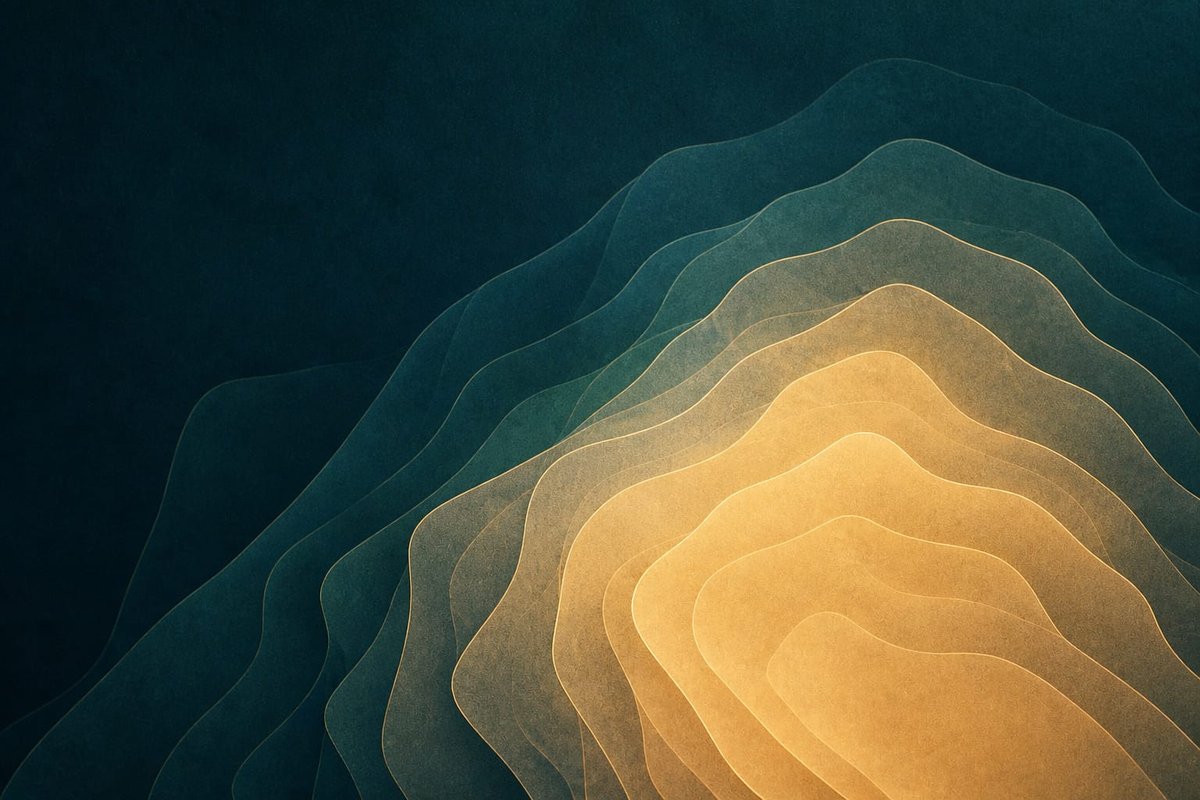 Overlapping translucent contour layers suggesting multiple viewpoints